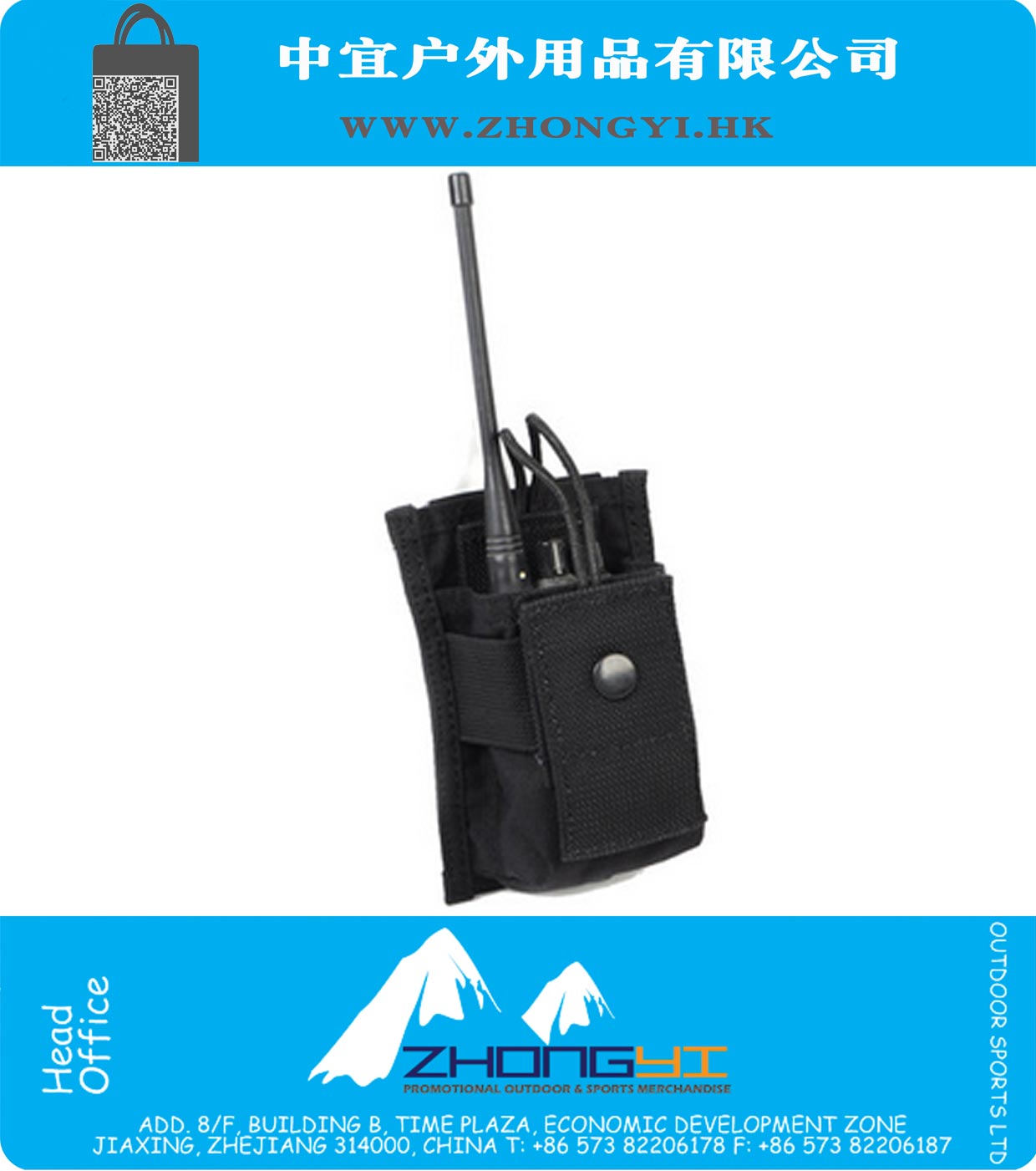 1000D Tactical Molle Radio Pouch Waterdichte Nylon Tactical Gear Gereedschap tas voor Outdoor Hiking Camping Wargame