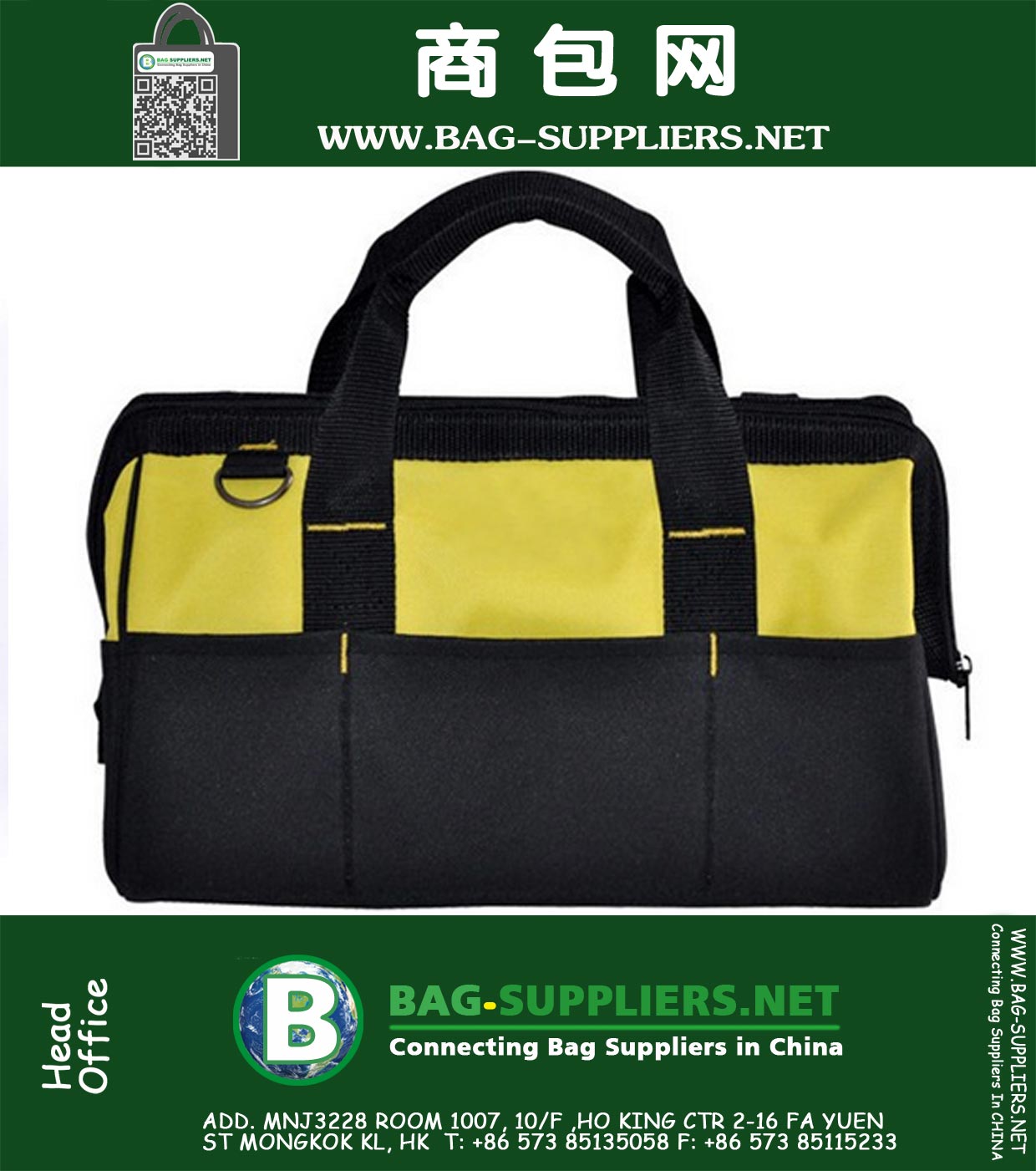 13 pouces sac à outils épaule imperméable sac à main portable polyvalent électricien outil Sac fourre-tout double face seau Organisateur
