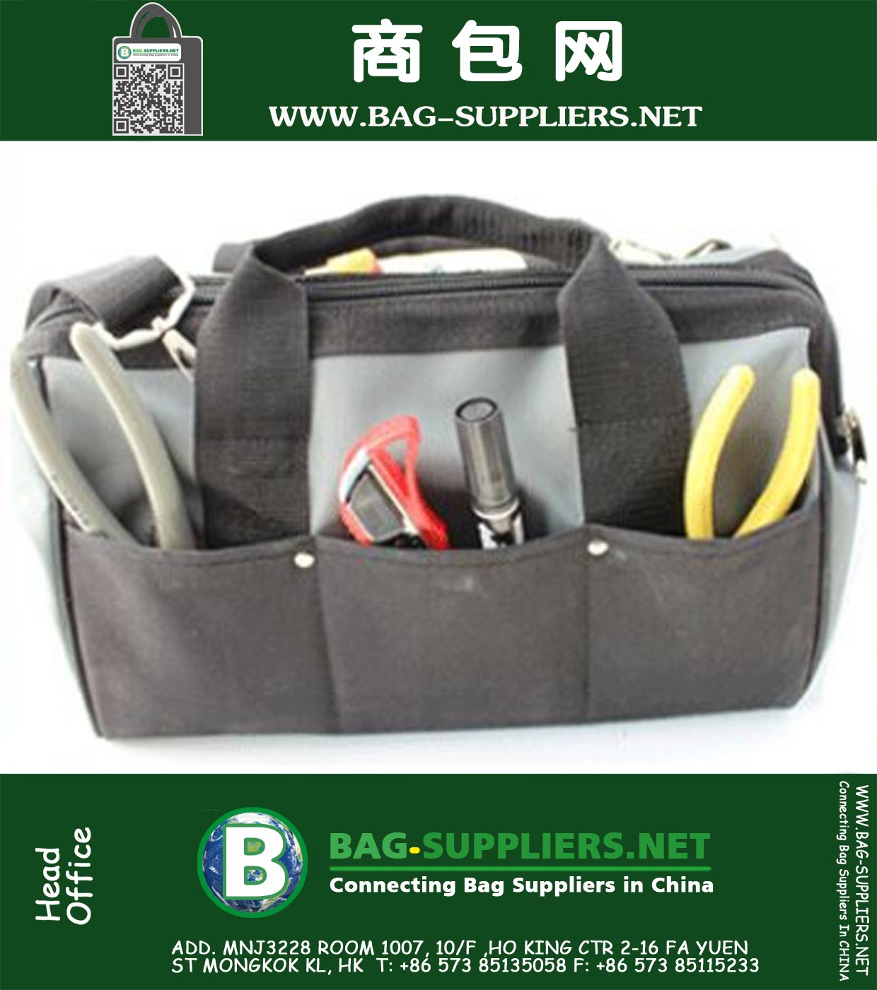 16-Zoll-Multifunktions-Classic Version wasserdicht Werkzeugtasche Oxford-Tuch Umhängetasche Elektro-Paket portable Tool Kit Tasche