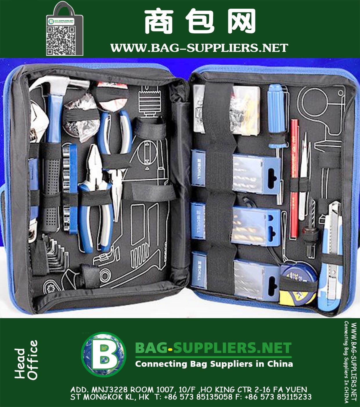Electrician repairment hand tool bag without tool