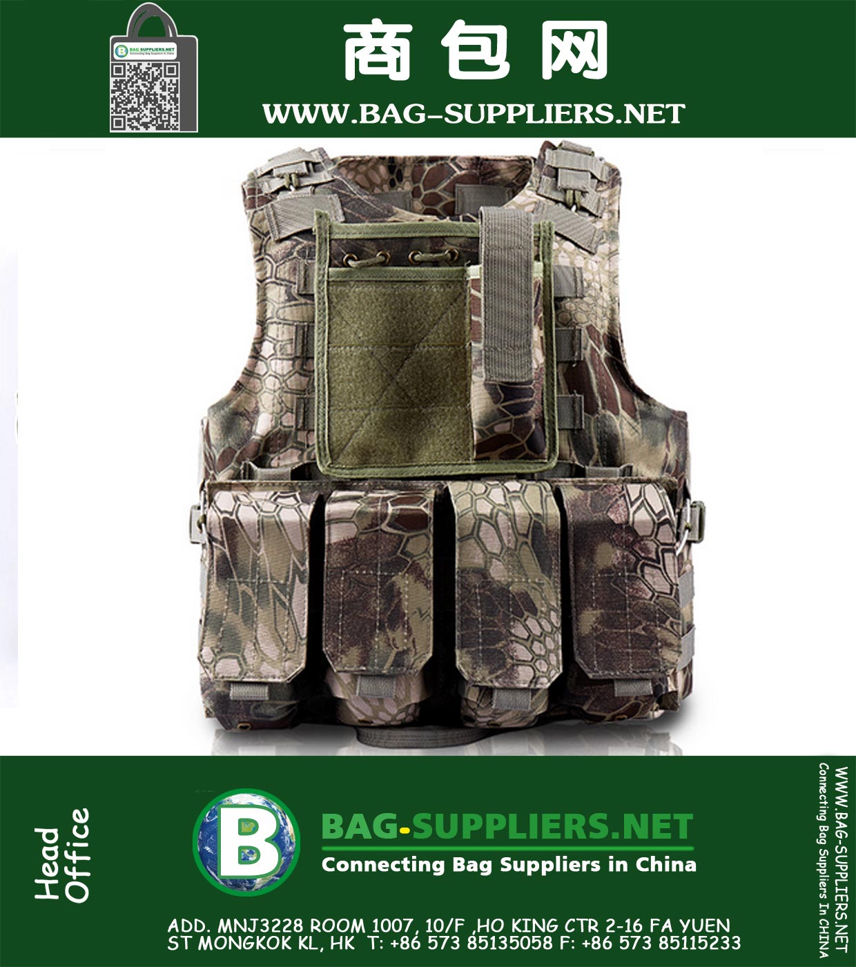 High quality men multi pocket Tactical vest
