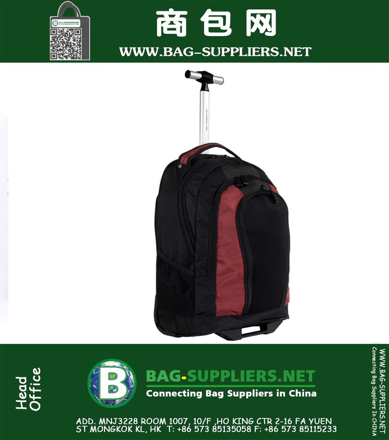 18-inch Rolling Lightweight Laptop Backpack
