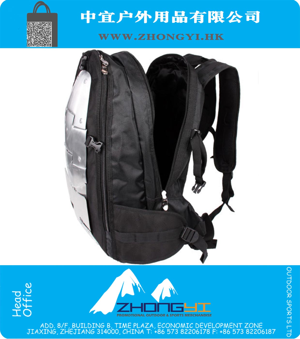 5 Pieces High Quality Aluminum Plate Spine Protection. 2 Strong Zipper Compartments with 1 Interior Pocket to Maximum Stuffs You Can Take. Large Space to Hold Laptop and Gear. Fit & Shape Back Padded, Ergonomic Shoulder Straps for Extra Comfort. 5 St