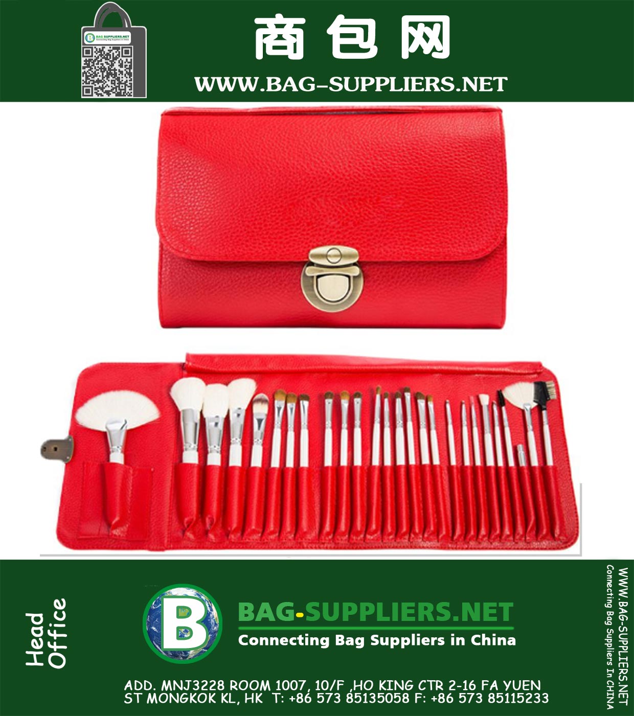 26 Pcs composição escova Conjuntos Professional Make up Tools Kit Macio Marca Cabelo Escovas Cosmetic Ajuste com saco caso