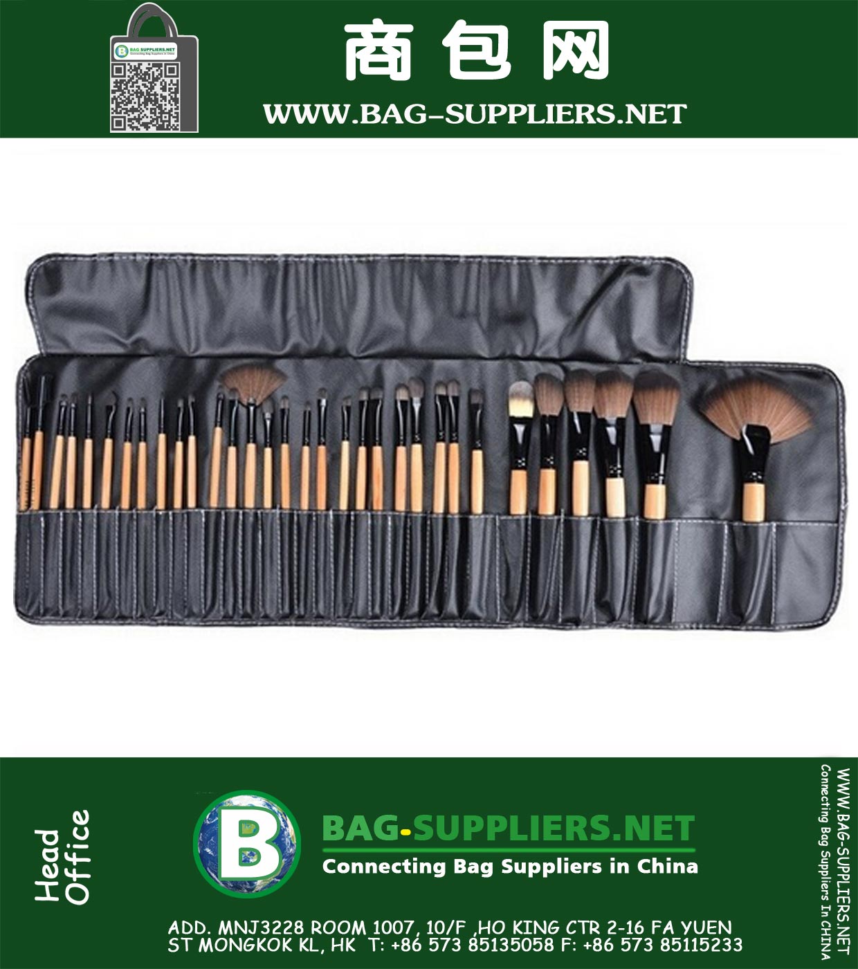 32pcs Makeup Brush Sets Professional Cosmetics Brushes Eyebrow Eye Brow Powder Lipsticks Shadows Make Up Tool Kit Pouch Bag