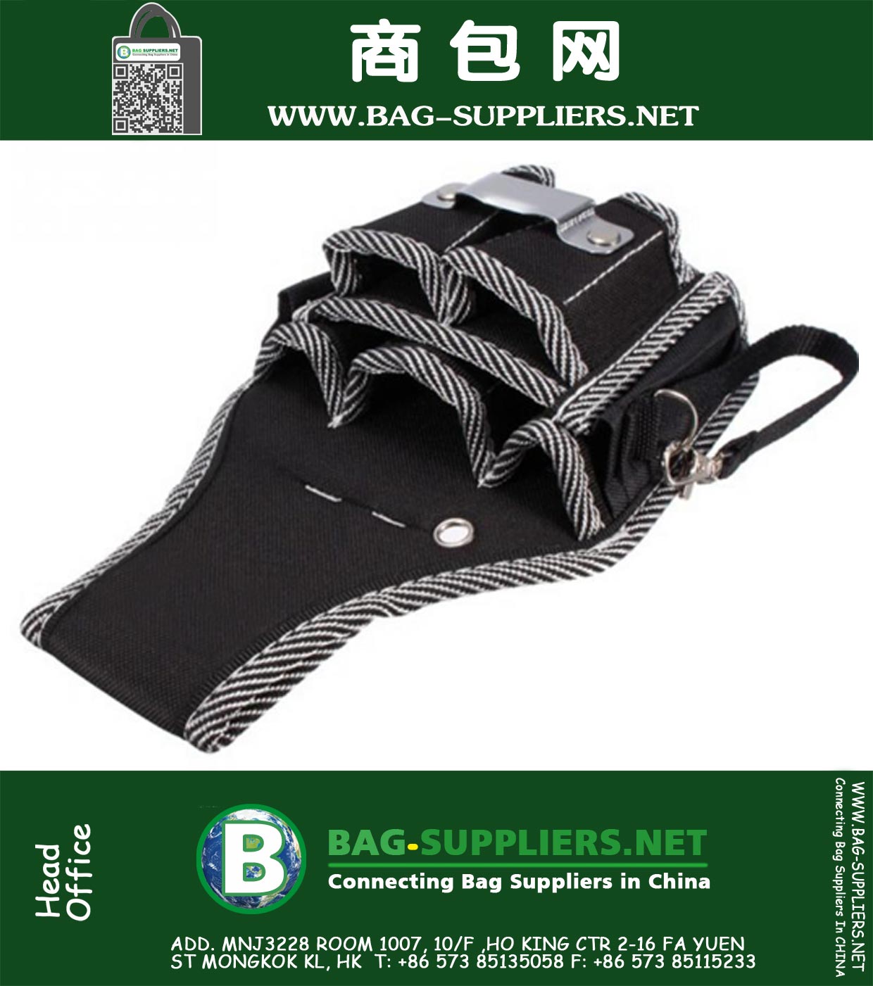 9 em 1 Kit chave de fenda Utility Titular Top Quality 600D Nylon Tecido ferramenta saco eletricista cintura ferramenta de bolso Belt Bag Bolsa