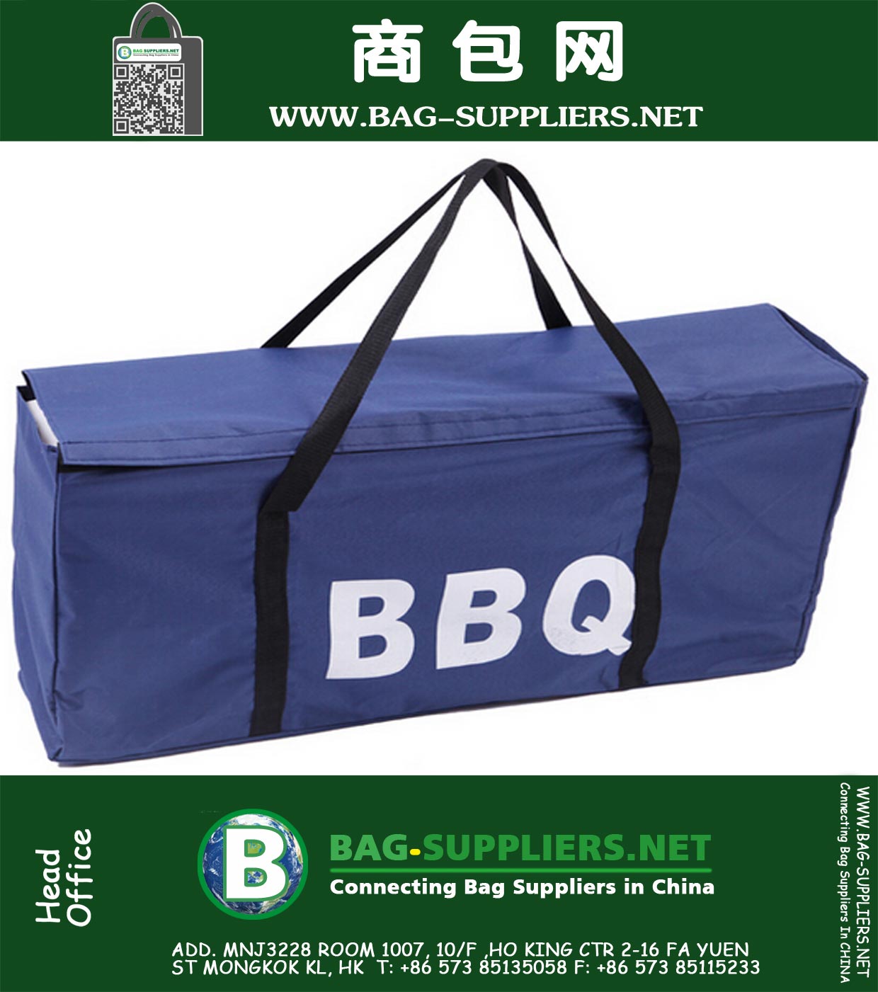 poêle barbecue grand sac de rangement barbecue extérieur Grand sac fourre-tout portable BBQ