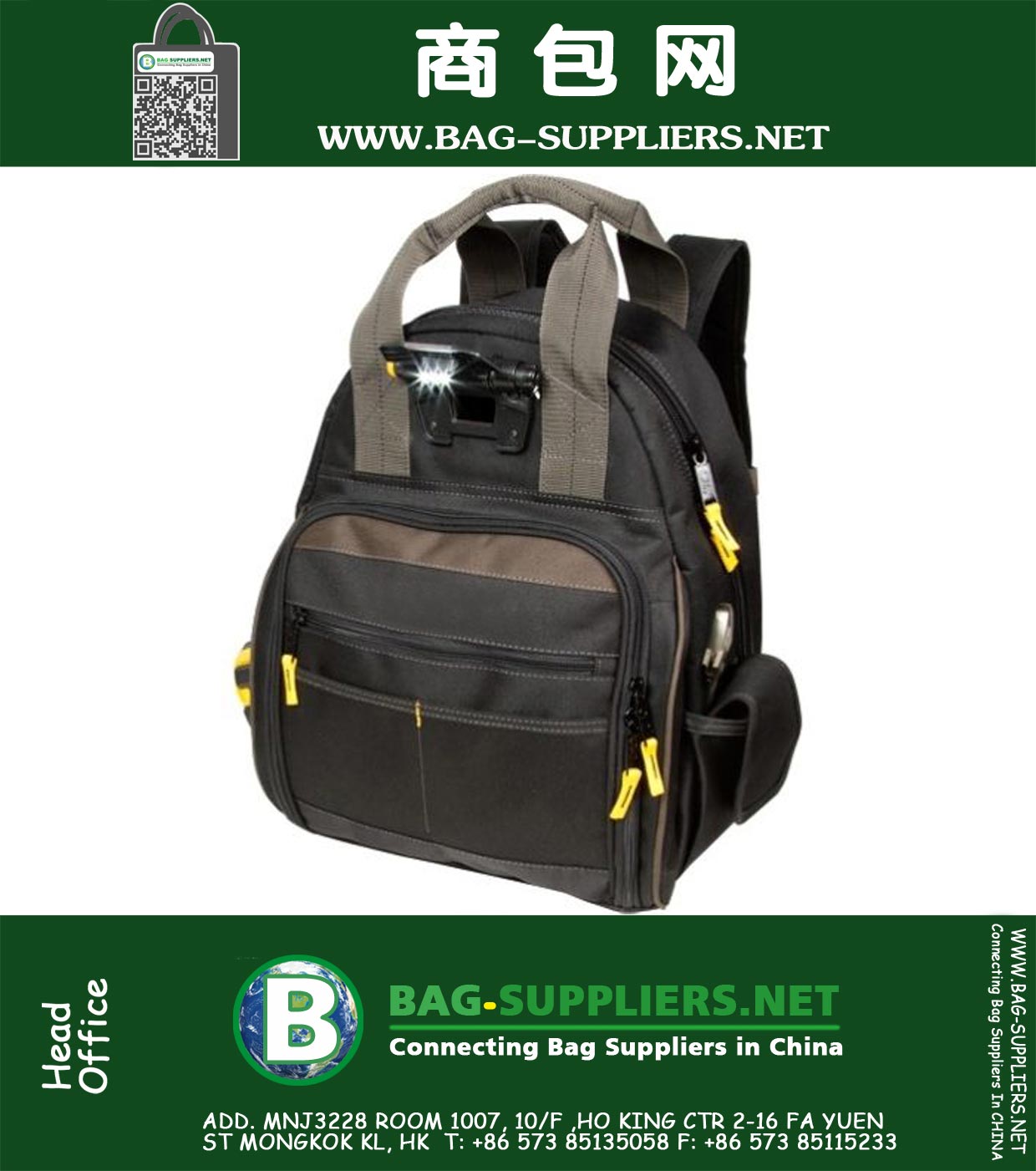 Custom Tech Gear 53 Pocket LED Lighted Backpack