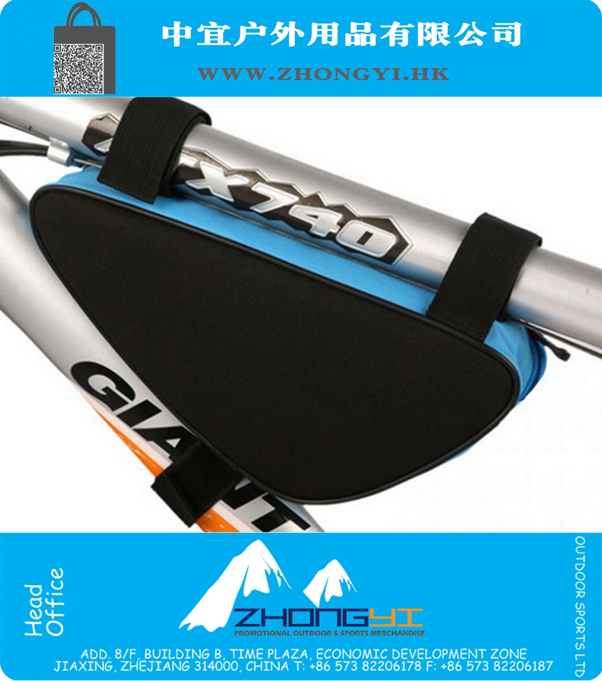 Ciclismo bici del bolso del triángulo de las herramientas al aire Bolsas de bicicletas de montaña bolsa delantera del marco del tubo Bolsa