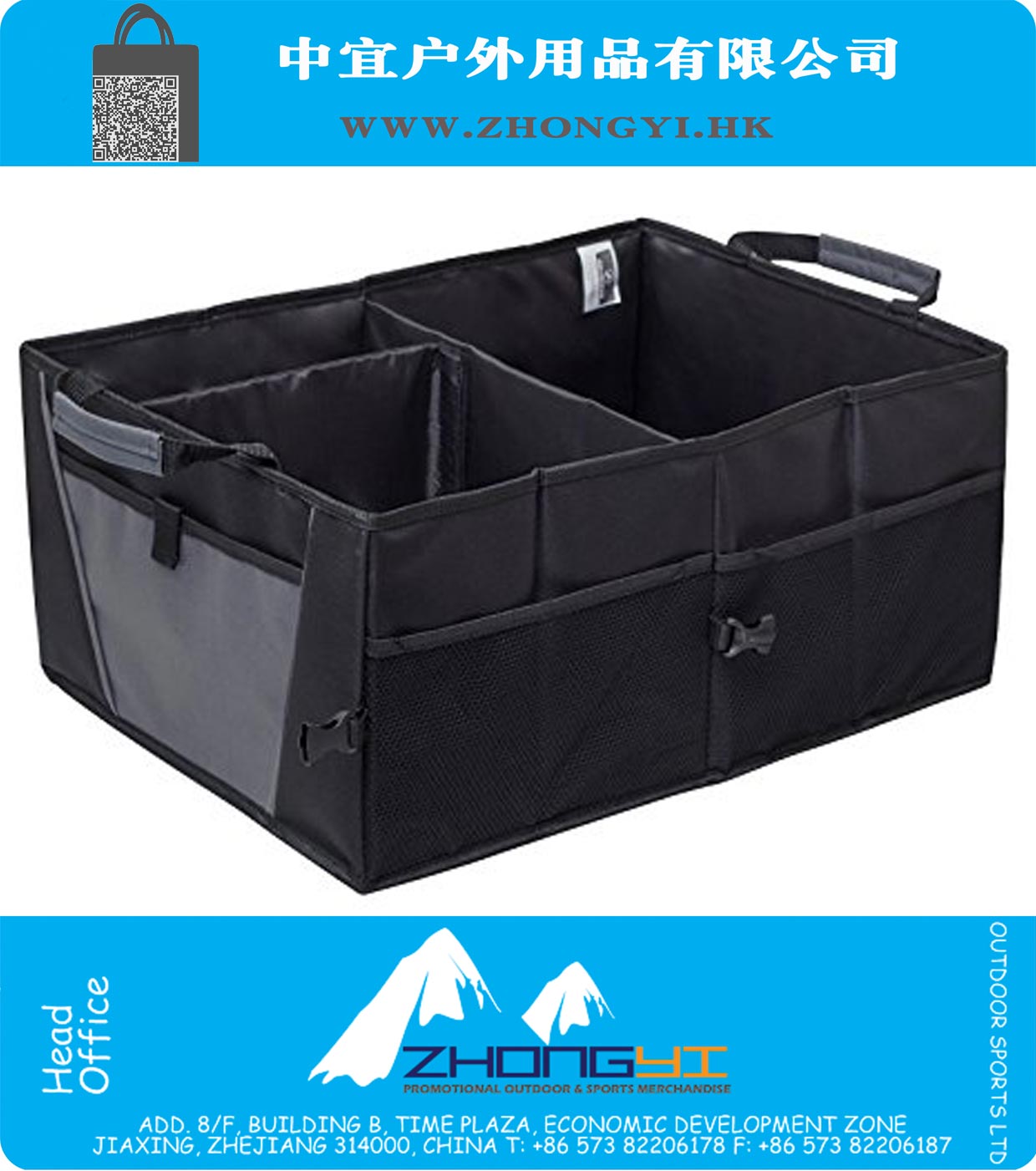 Deluxe Tronco de carga Organizador Heavy Duty Folding Caddy armazenamento Recolher Bag
