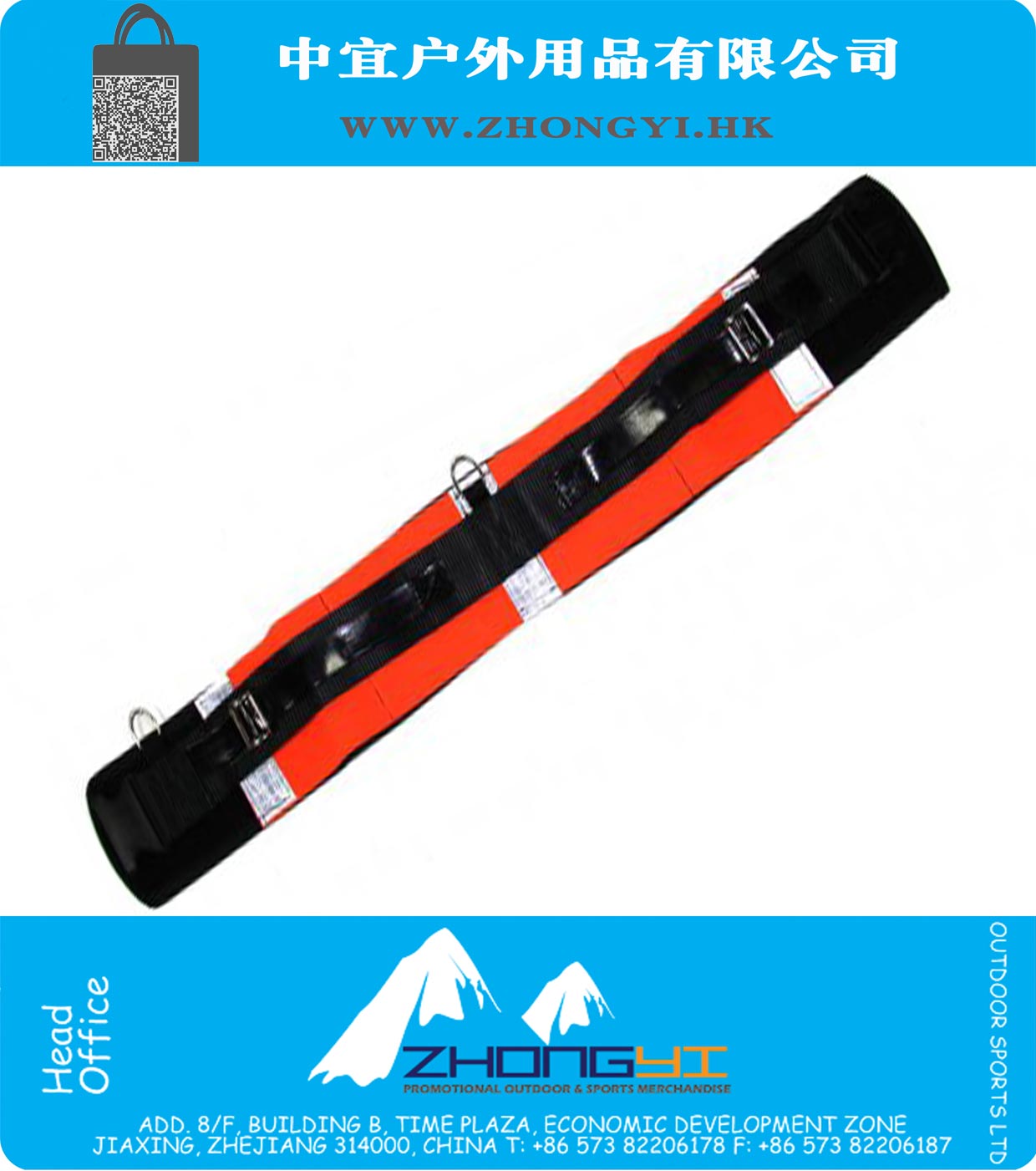 Elástica de alta visibilidad cinturón de color anaranjado anchura de 100 mm