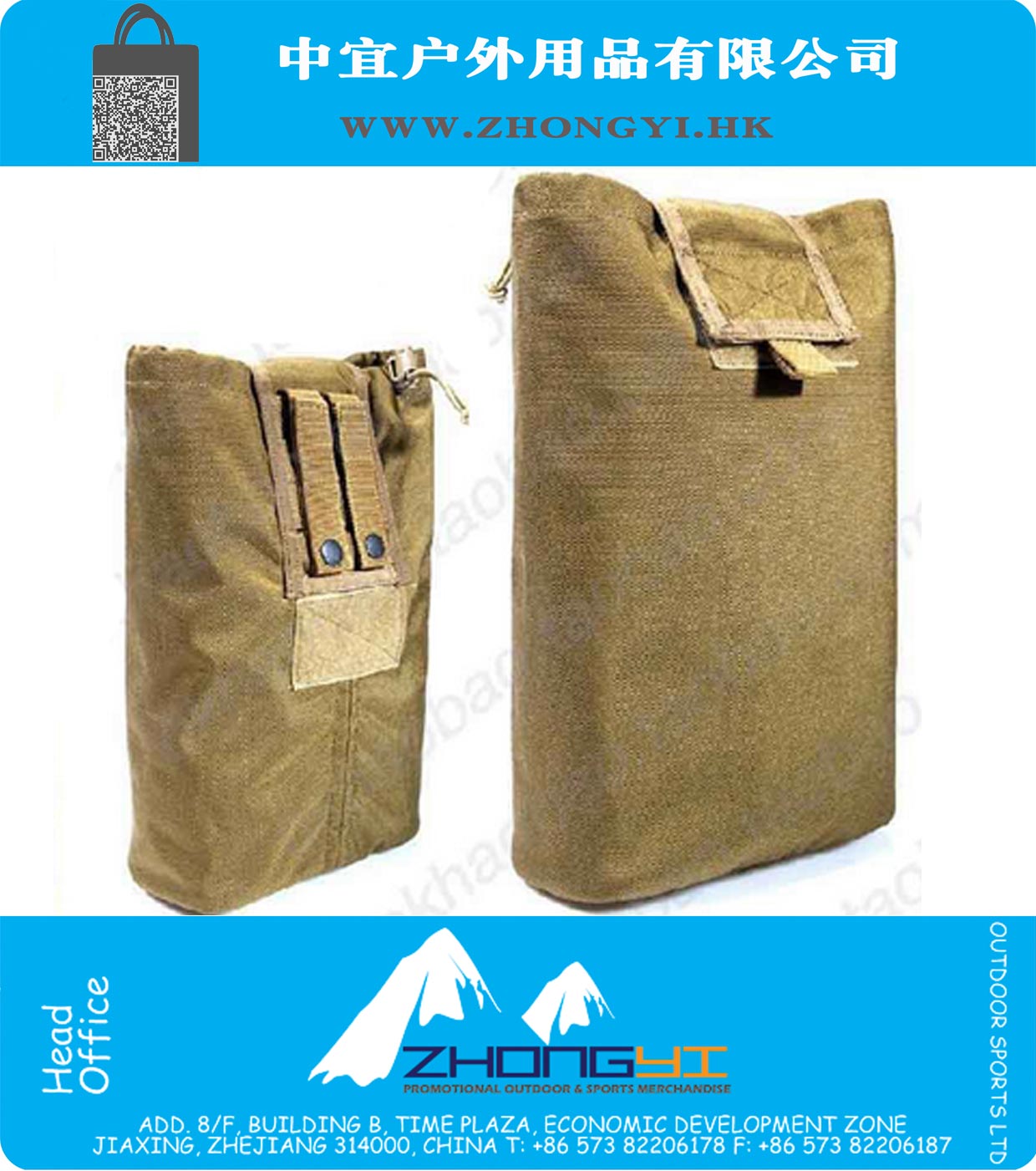 Las bolsas plegables genuinos Herramientas bolsa de basura de Utilidad 1000D Cordura impermeable de nylon táctico de Molle Molle bolsa Gear