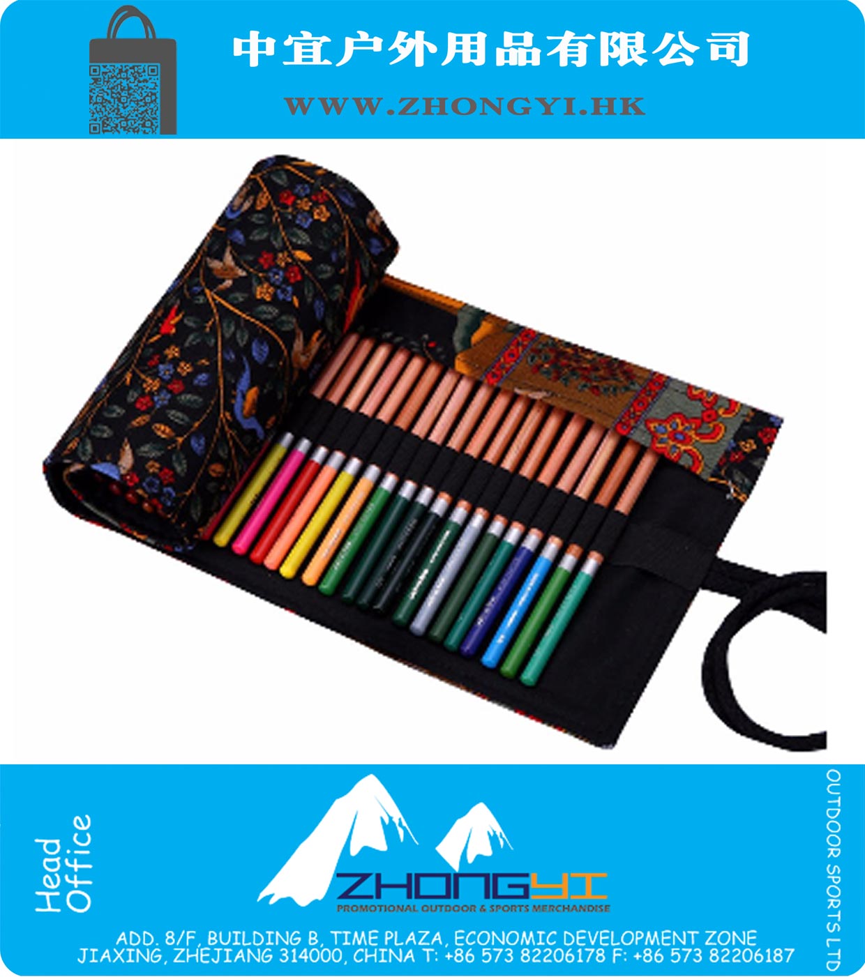 Handmade-Bleistift-Kasten 36 Löcher Rollen Bleistift-Kasten-Schule-Geschenk-Beutel Art Creation-Jungen-Mädchen-Tasche