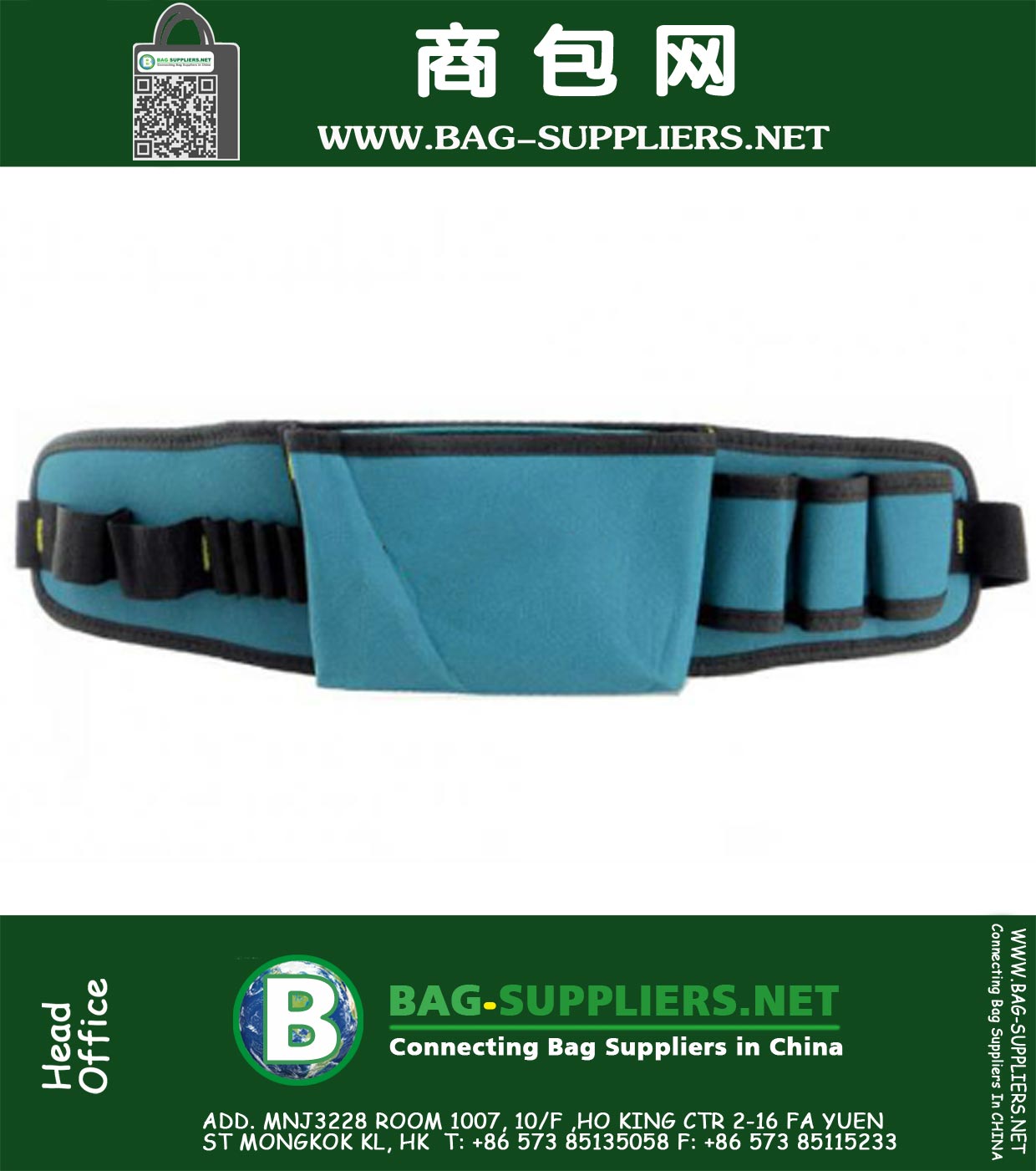 Hardware Mechanic Electrician Waterproof Canvas Tool Bag Belt Utility Kit Pocket Pouch Organizer