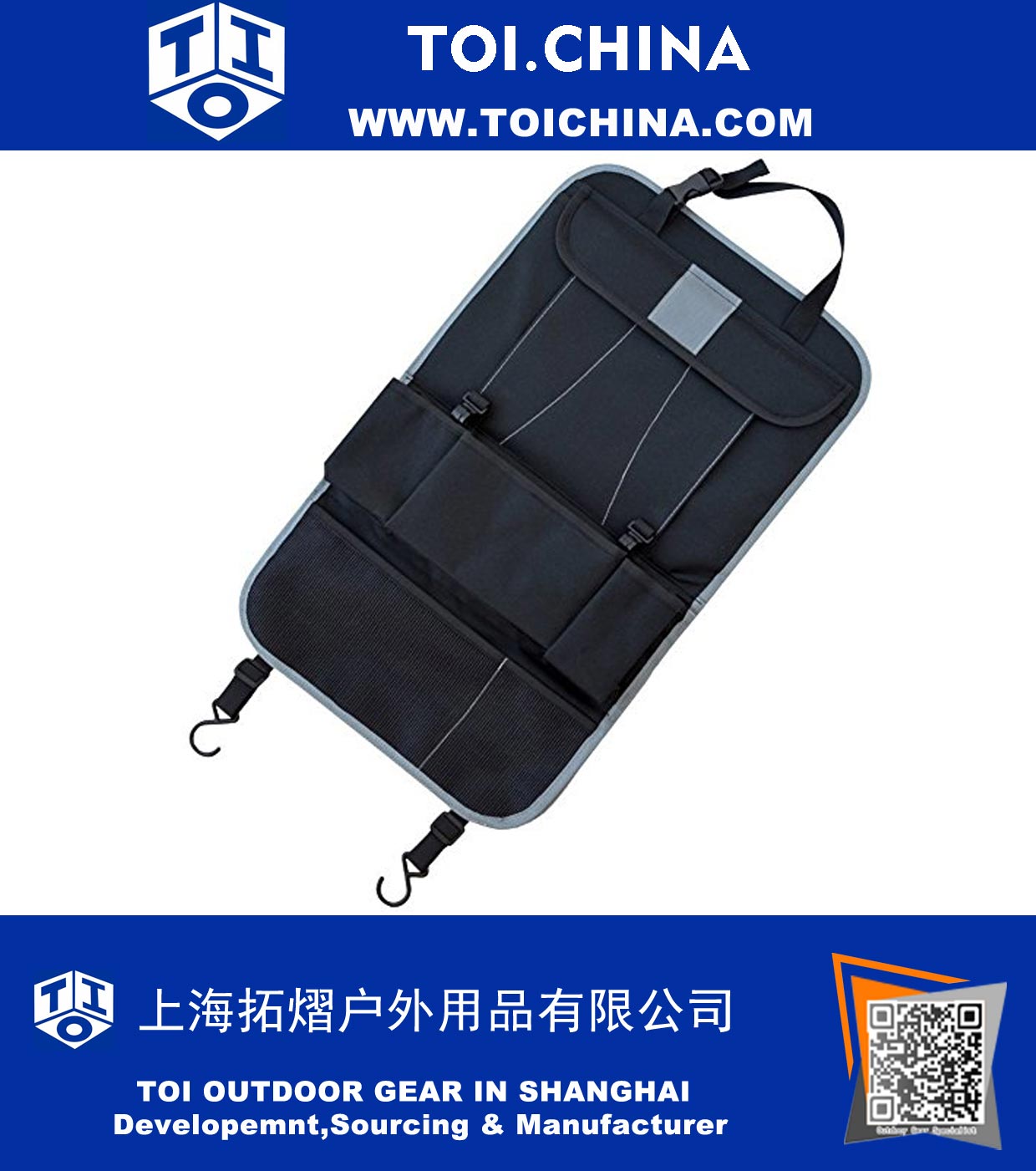 Heavy Duty Car achterbank Storage Bag Multi-Pocket Auto Opknoping Organizer met Tablet Holder for Children Travel