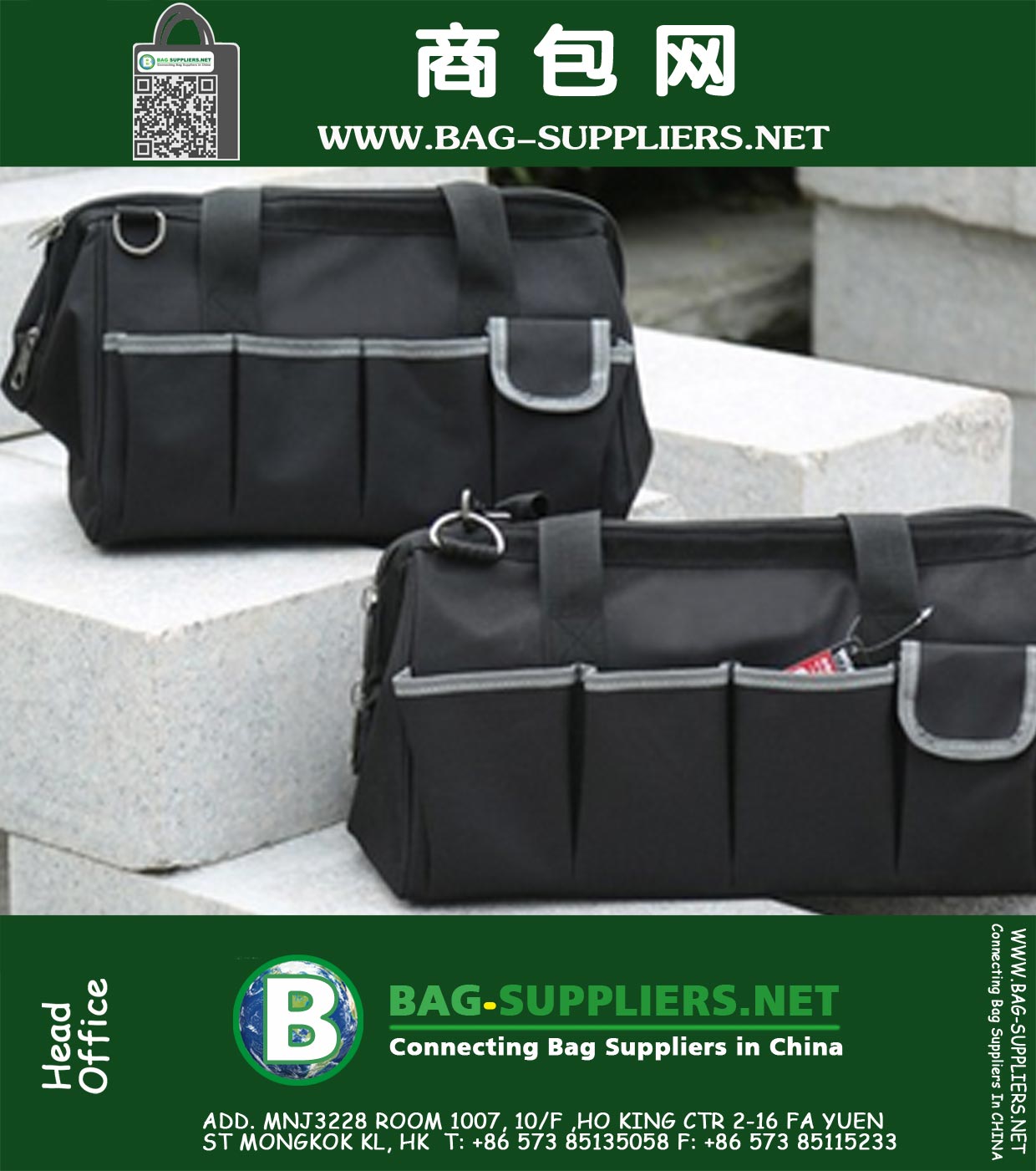 Hochwertige 14-Zoll-Classic Version verdicken Werkzeugtasche 600D Oxford Cloth Elektro-Paket Multifunktionswerkzeug Kit Bag