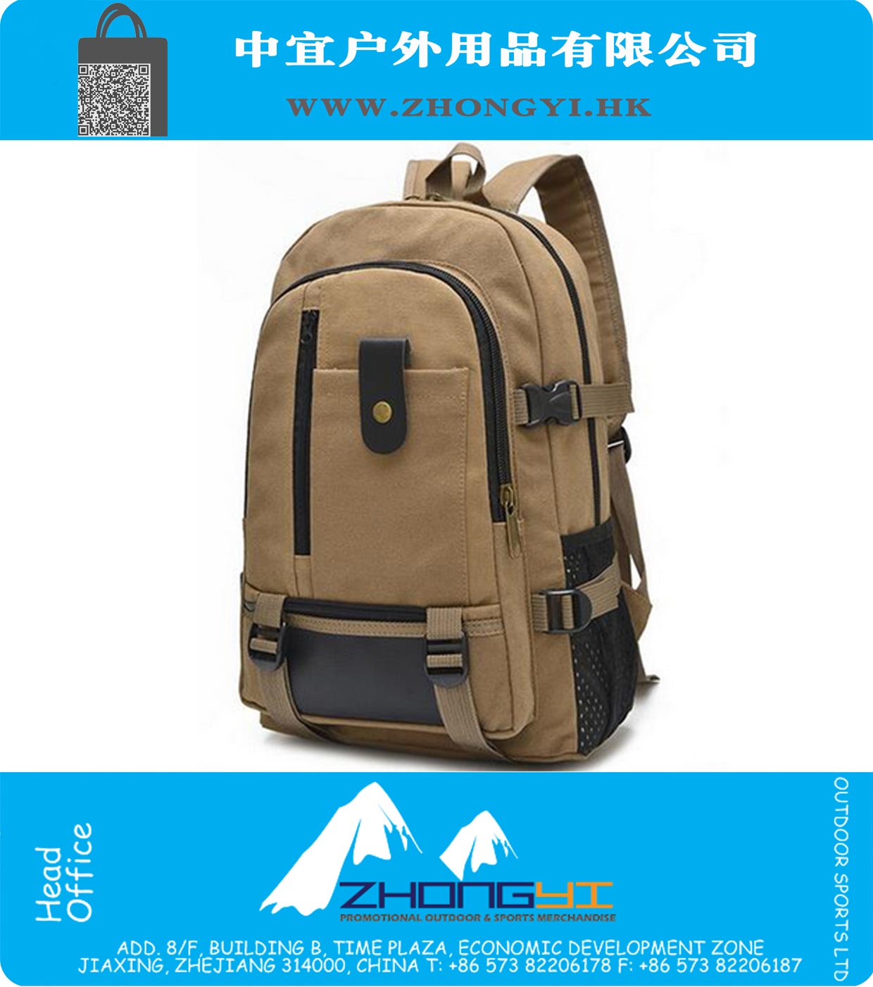 Qualitäts-Schule-Beutel-Tages Leinwand taktischer Rucksack für das Wandern der Schule Rucksäcke für Teenager Mädchen Jungen Reisetasche