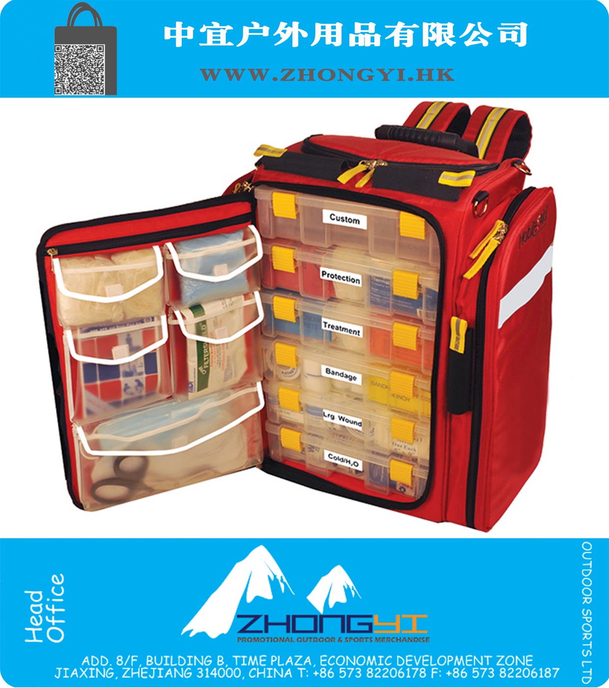 Kit móvel Aid XL 100 EMS Medical Responder Backpack