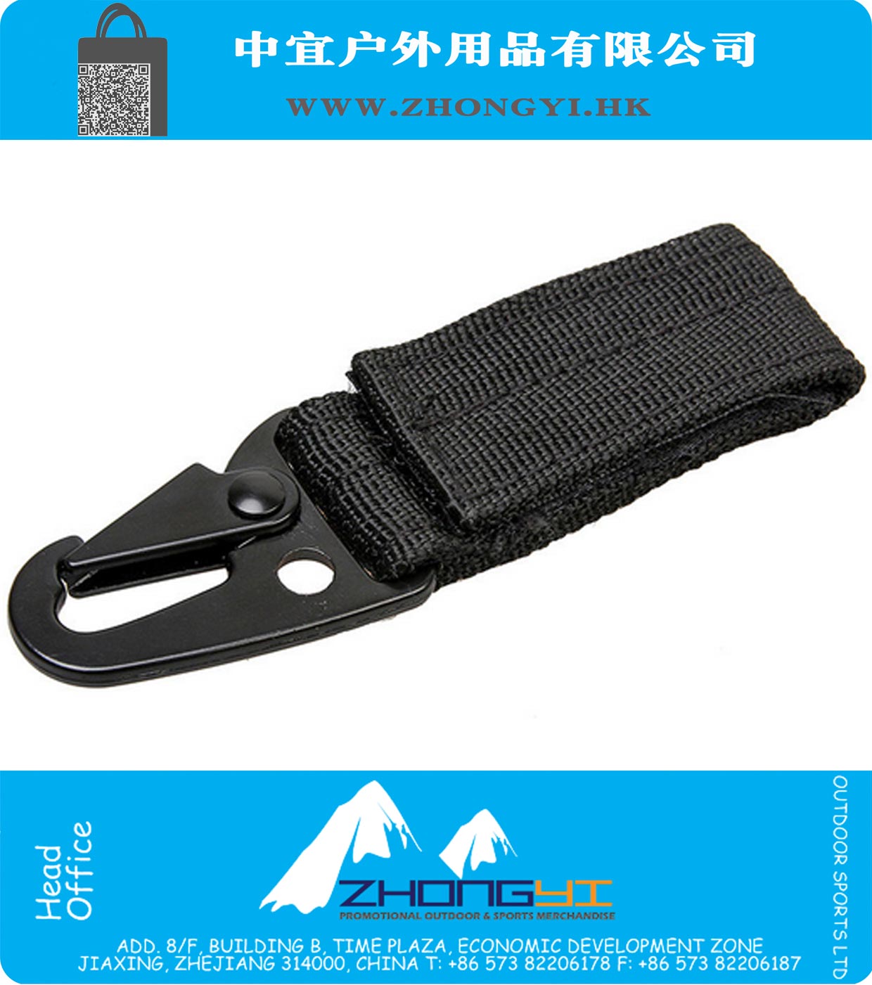 Molle Sac pochette Gilet ceinture Bracelet Boucle Crochet en nylon durable Keychain Baudrier Buckles Kits Travelling Outils poche