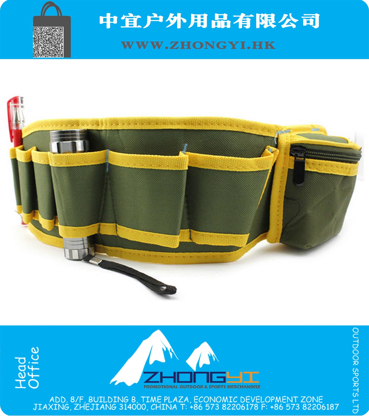 Mécanique multifonctions de matériel durable sac en toile outil Safe ceinture utilitaire poche Kit Sac Organisateur de poche de stockage