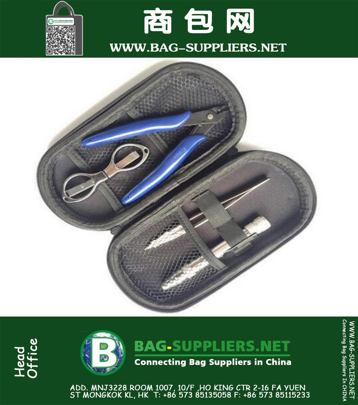 Kit de Herramientas multifuncionales Bolsa Estuche Double Deck Vape bolsillo de bricolaje para el embalaje Accesorios de cigarrillos electrónicos