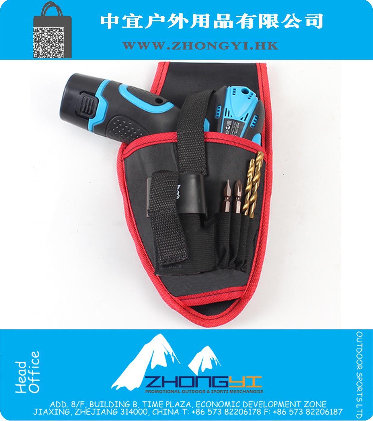 Titular taladro inalámbrico portátil Holst herramienta bolsa para 12V Taladro Destornillador Bolsa de herramientas de la cintura