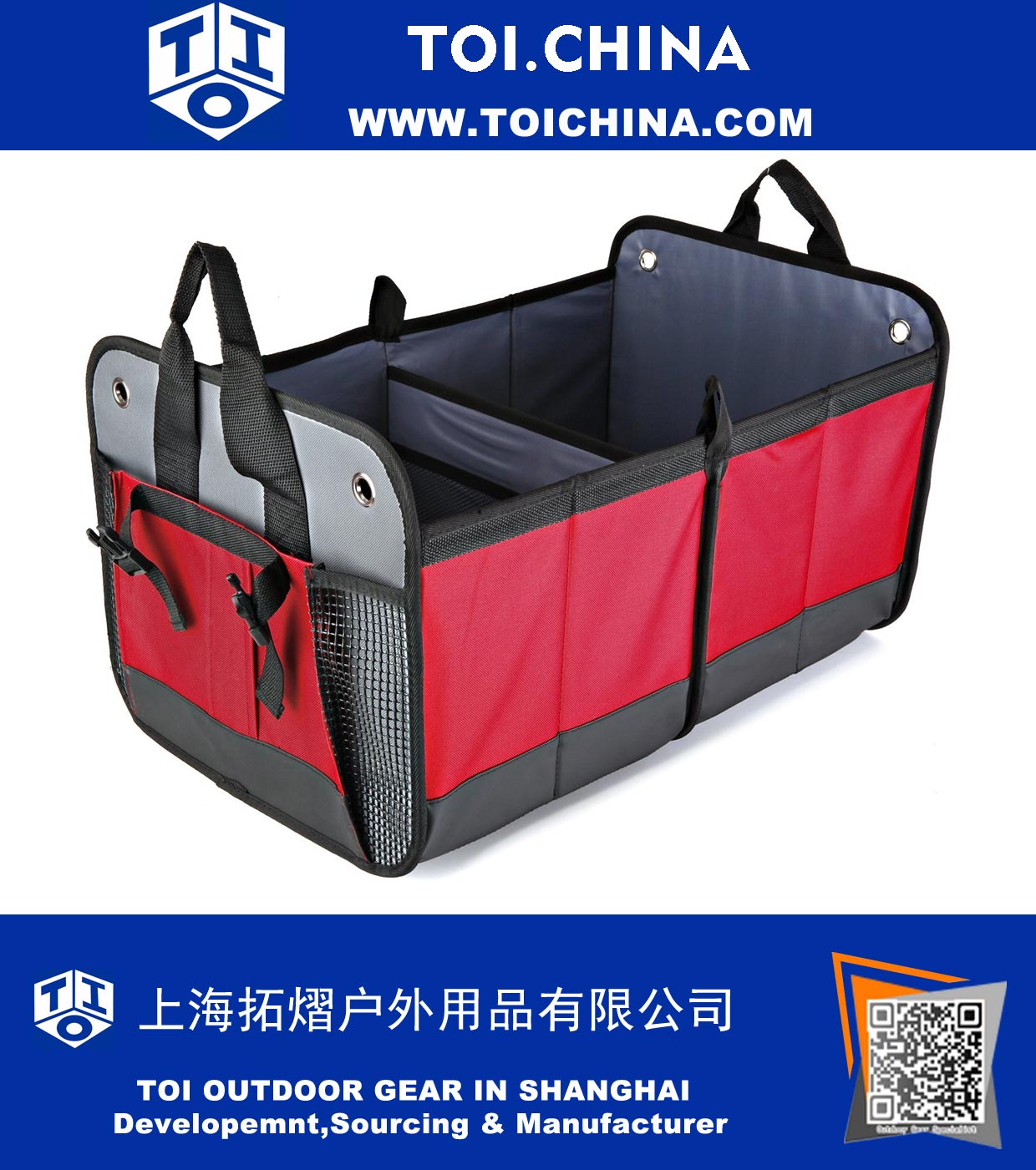 Premium Trunk Organizer Basket with Multiple Compartment Foldable