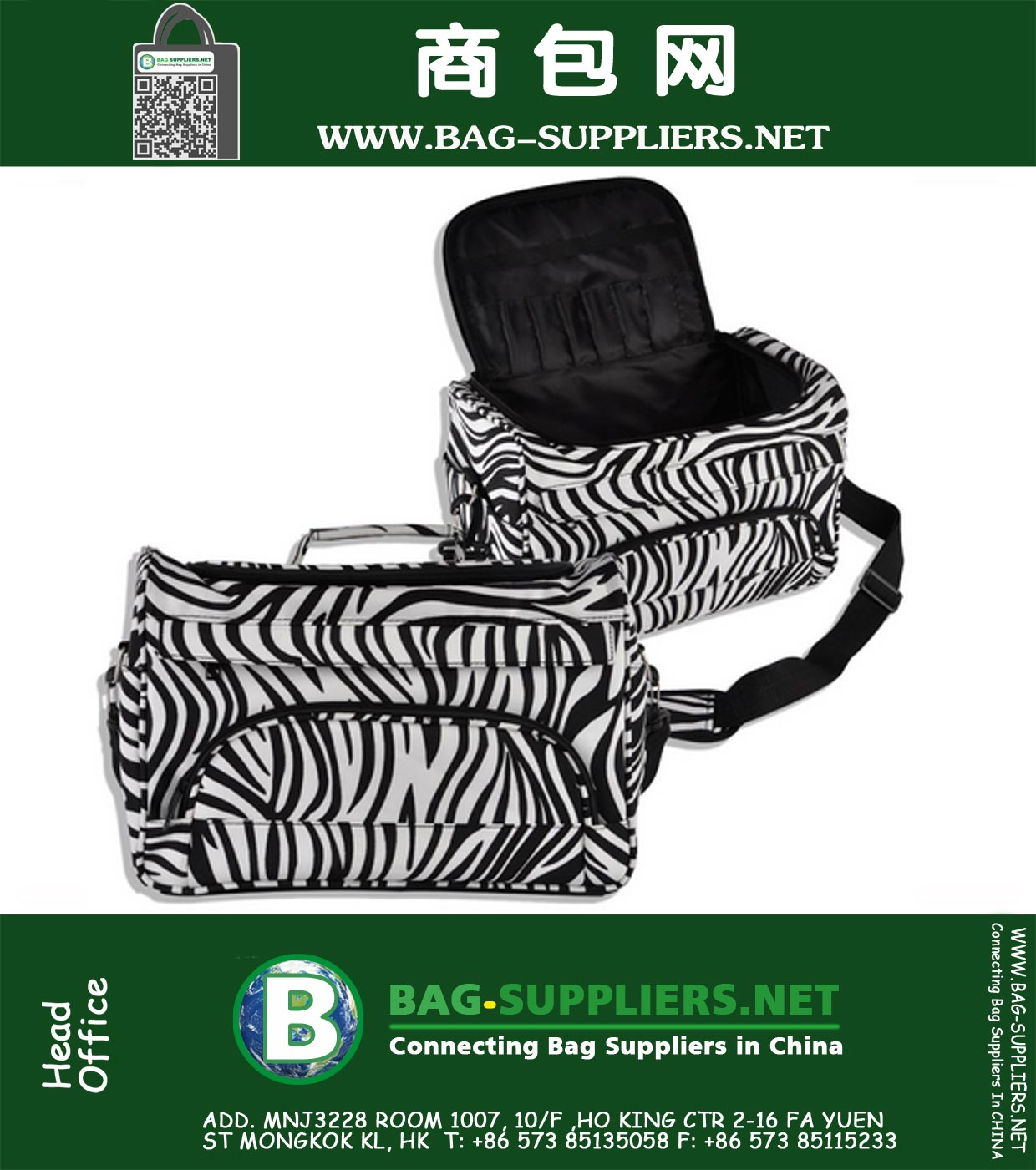 Professioneller Salon Hair Werkzeugtasche Zebra Friseursalon-Beutel-bewegliche Carry Case Werkzeugkoffer für Haar-Styling Werkzeuge Lagerung Clipper Box