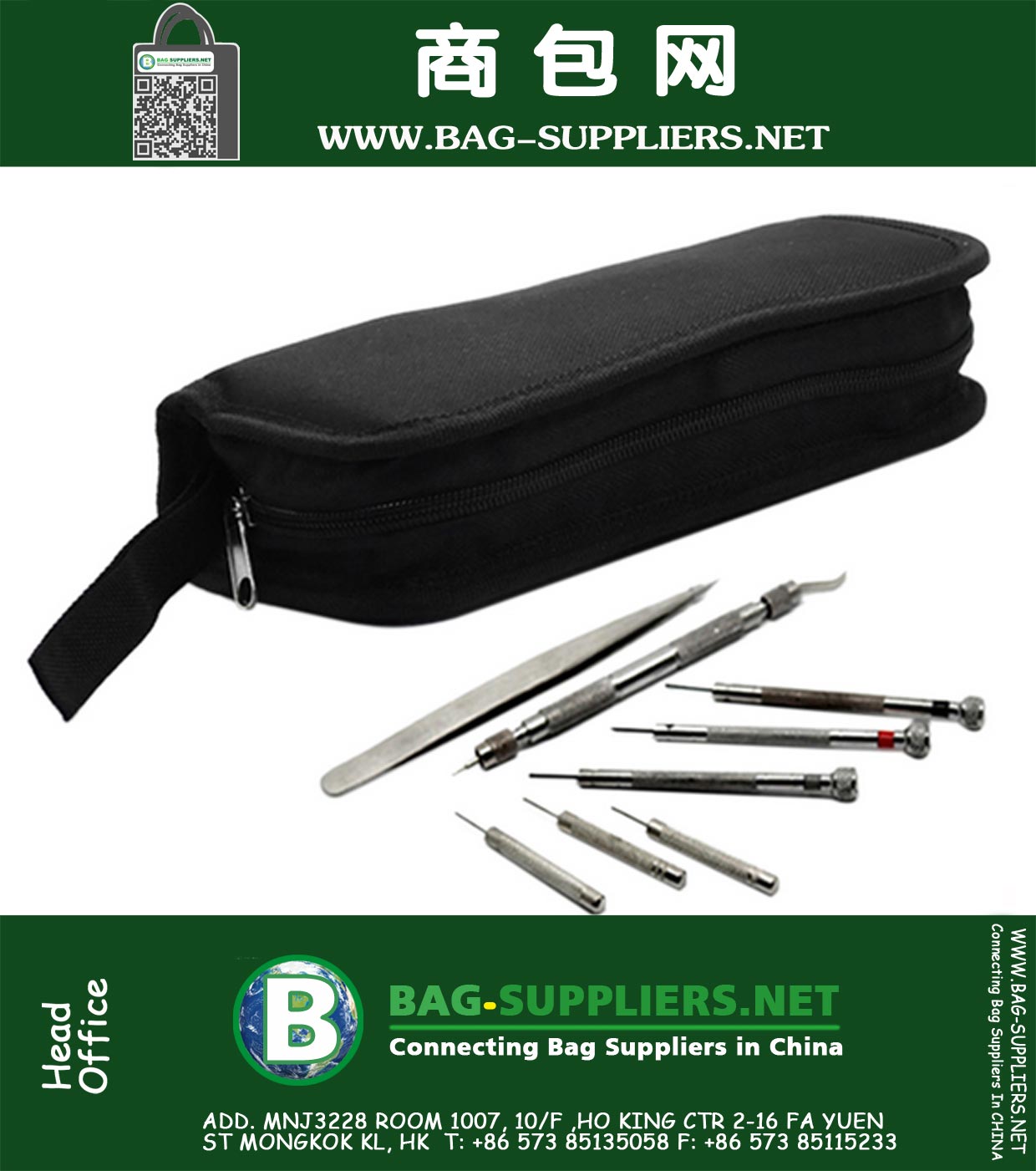 Professionele Bekijk Repair Tool Kit Case Opener Link Remover Spring Bar Tool draagtas met draagtas