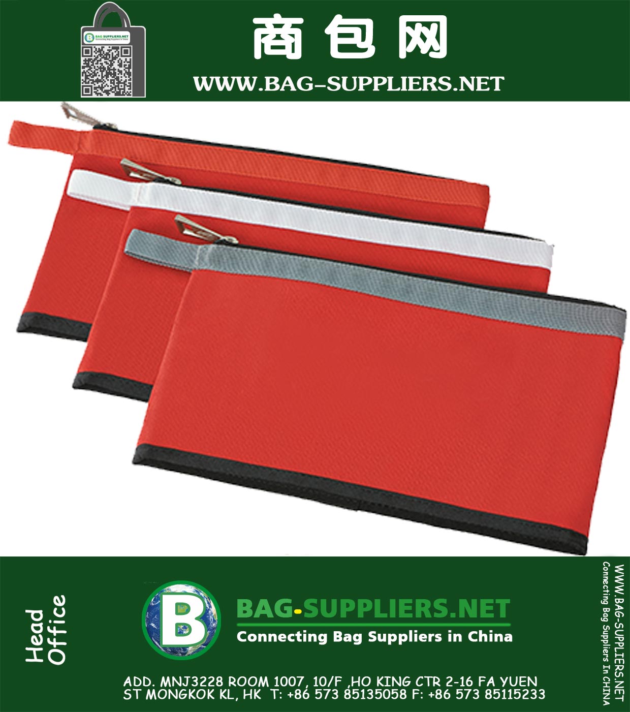 Zipper de metal resistente Bag