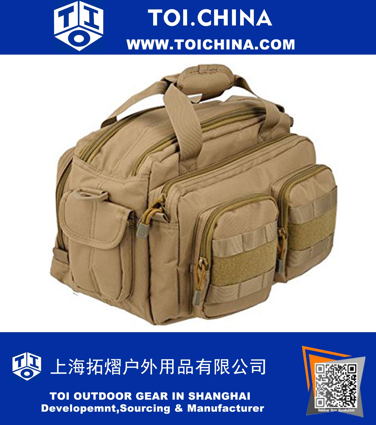 Tactical Padded Pistol Case Shooting Range Bag with MOLLE Webbing