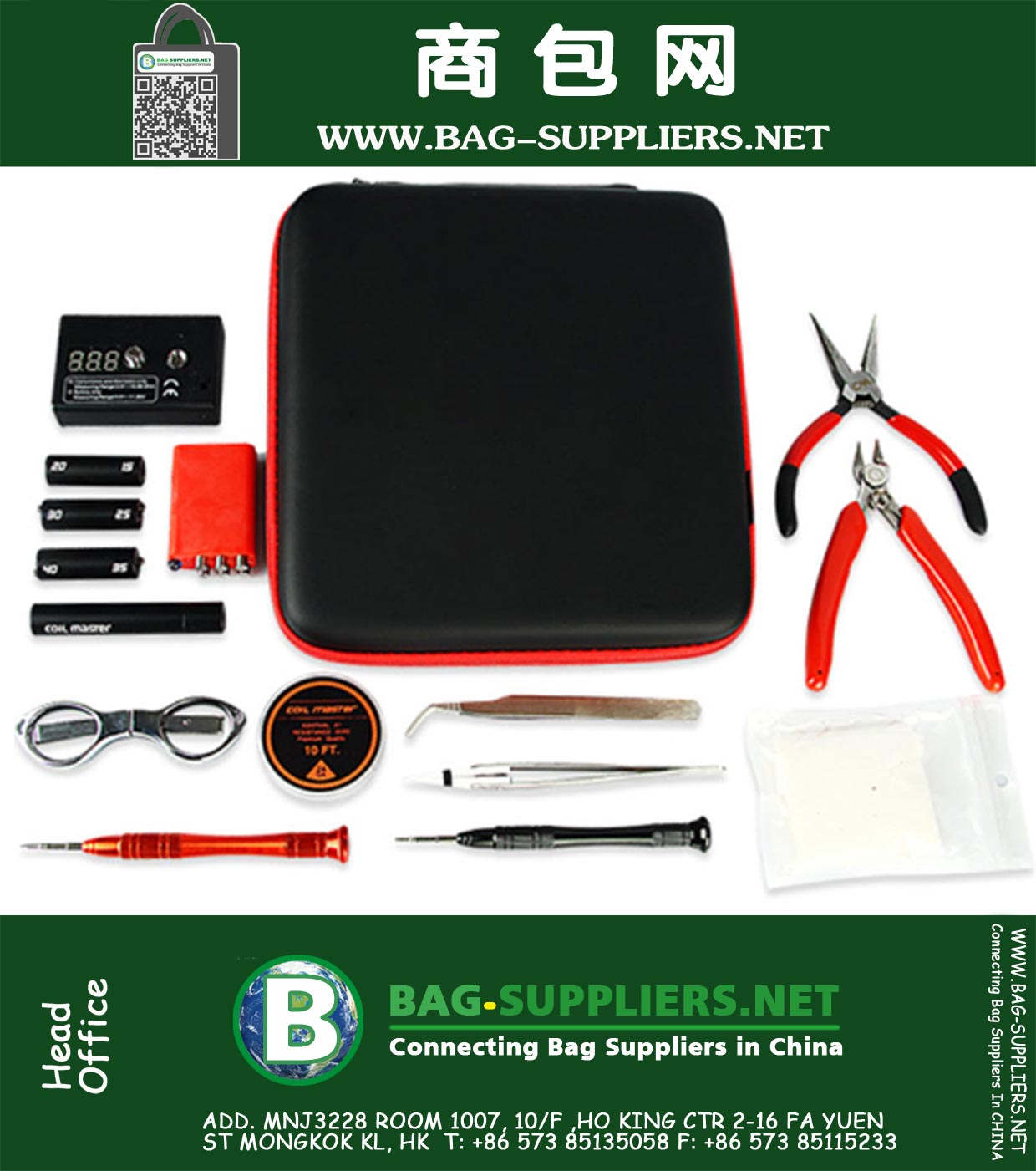 Kit complet d'outils pour maître Accessoires RDA RBA RTA RDTA réservoir Outil bricolage professionnel Sac Kit Bobines