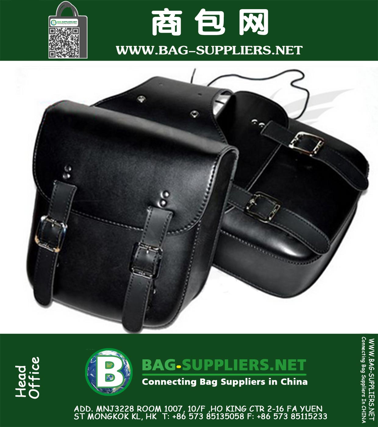 Hochwertige schwarze Motorrad-Satteltaschen PU-Leder-Gepäckwerkzeugtaschen-Beutel für Harley Davidson Cruiser Chopper Cafe Racer Bike Bag
