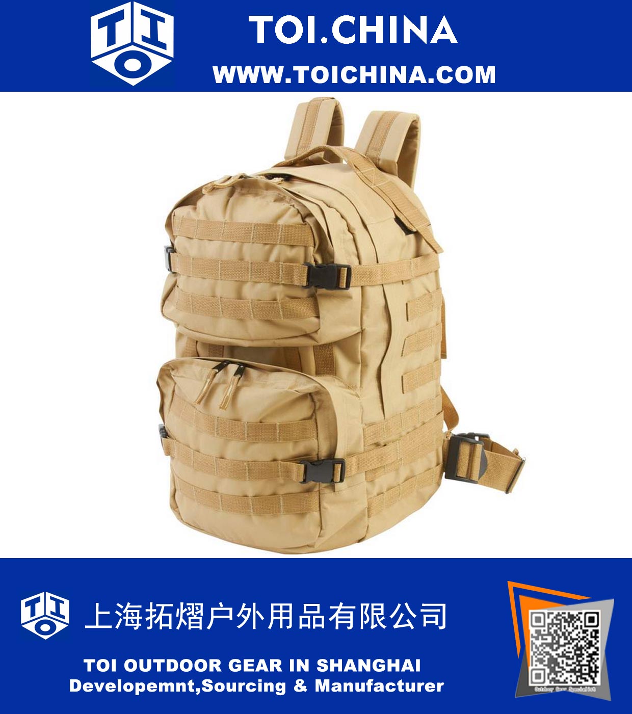 Water-Resistant, Heavy-Duty Army Backpack