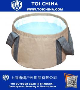 12L Portable Folding Wash Basin Bucket Foldable Collapsible Bucket for Outdoor Travel Camping Hiking with Carrying Pouch