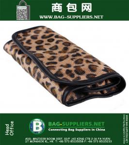 12 PCS Makeup Pro brosse de cosmétiques outil Leopard Sac Brosses Beauté