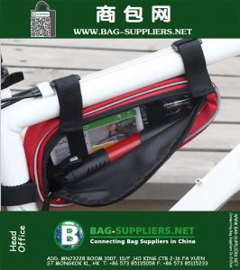 14in1 multi-fonctions Outils d'extérieur vélo Repir Kit avec pompe de vélos Triangle Frame Bag Bike