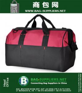 16 Inch Wide Mouth Tool Bag 600D Oxford Multifunction Bags Tool Kit Bag
