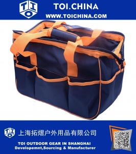18 Pocket 18 inch Wide Mouth Tool Bag met Water Proof Gegoten Base Utility Tool Bin