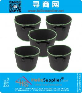20 litros com alças Engrossado Nãotecidos Crescer sacos de tecido Jardim Plantar Pots Aeração Container