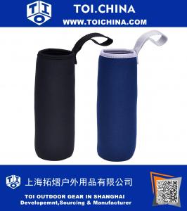 2 Stück Wasserflasche Sleeve Neopren Träger Nylon Bottle Sleeve für 19,4 Unzen Glaswasserflasche, 550 ml