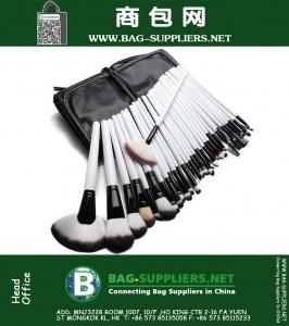 32Pcs Makyaj Fırçalar Beyaz Ve Siyah Kılıfı Çanta ile Pro Vakfı Allık Kozmetik Fırça Araçları Kiti Kulp Set