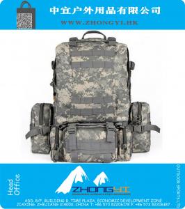 Bag 55L Molle Tactische Backpack Waterproof 600D Assault Outdoor Travel Wandelen Sport Militaire Rugzakken Rugzakken Hunting Army
