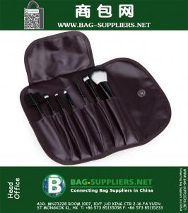 7 Pcs Maquiagem Cosméticos Brush Set Kit com PU escova Bag Bolsa Ferramentas profissionais da composição portátil punho de madeira +