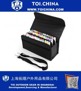 80 Holders Marker Pen Case for Permanent Paint Marker, Dry Erase Marker, Repair Marker Pen, Color Highlighter, Markers Carrying Bag