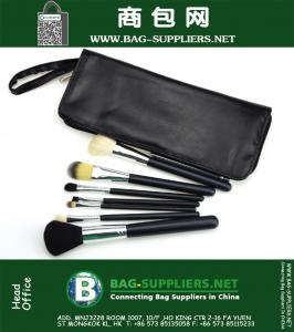 8pcs women makeup brush tools with high quality women handbag style makeup brush bag