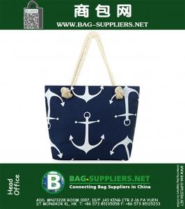 Beach Bag Canvas Tote Rope Handle Large Size Good for Beach and Travel