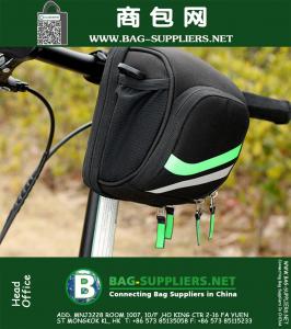 Bolso de la bicicleta manillar de la bici del bolso con la cubierta impermeable de ciclo del bolso del tubo accesorios de la bici MTB bici plegable delantero del bolso