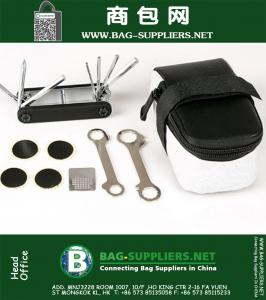 Bicycle Tool Kits Bike Repair Kit Set Bag Cycling Multifunction Repair Saddle with Tyre Patches Levers Wrench
