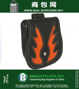 Black Flame-Motorrad PU-Leder-Seite Werkzeugtasche Gepäck Satteltasche für Harley NEW Motorrad-Zubehör-Paket